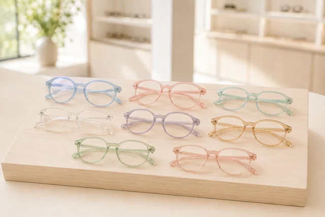 Цветные детские оправы разных форм
